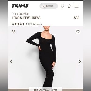 Skims long sleeve dress